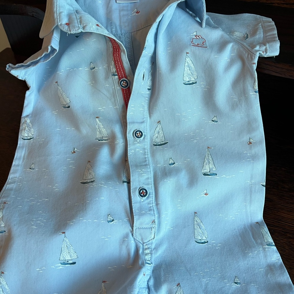 Babycottons shirt with shorts, 9 mths